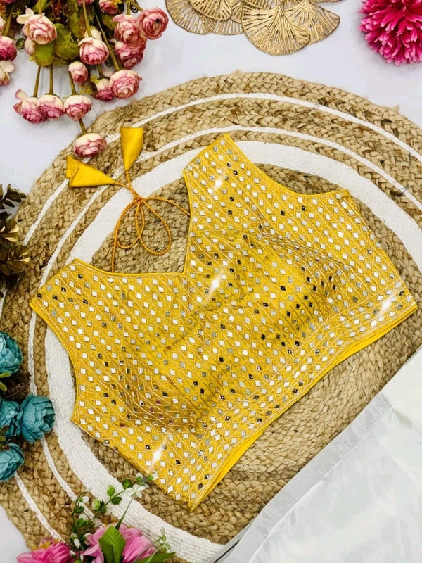DSS 5608 New Chinnon Silk Ready To Wear Saree With Mirror Blouse Mono Banglory Silk Work Mult - 2XL-44