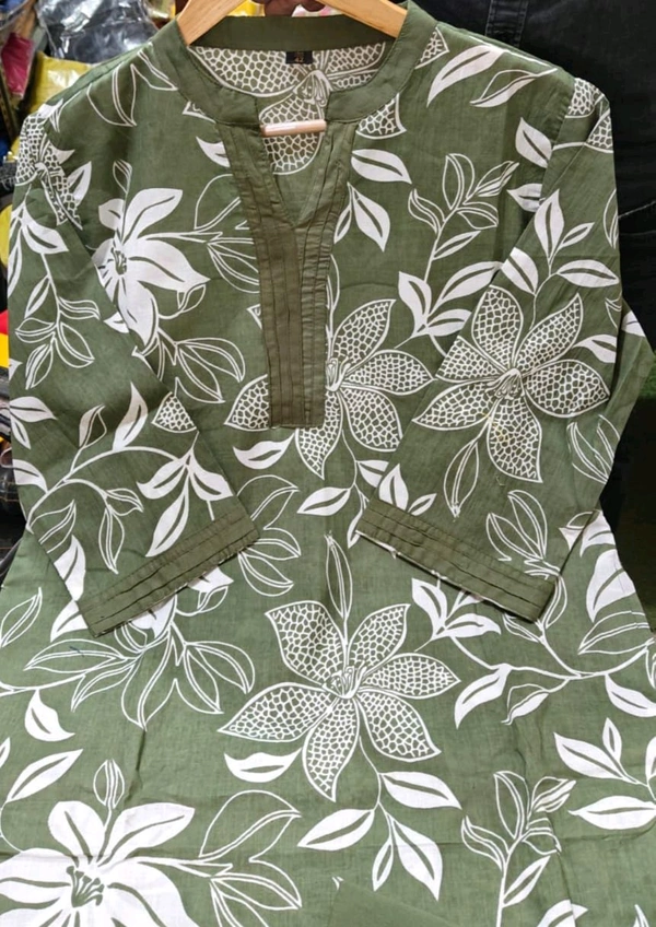 SF2  5609 💜 *Pure Cotton Kurta Pant plazo in Beautiful Floral Prints - Green, XL-42