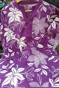 SF2  5609 💜 *Pure Cotton Kurta Pant plazo in Beautiful Floral Prints - Violet purple, 3XL-46