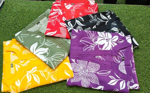 SF2  5609 💜 *Pure Cotton Kurta Pant plazo in Beautiful Floral Prints - Yellow, XL-42