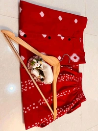 SF5 5613  Premium Floral Fine cotton kurti Palazza set*
 - Red, L-40