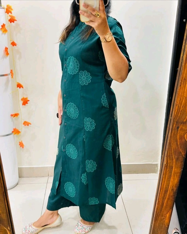 LCJ 5616 *Premium Colity cotton kurti Palazza set  - L-40