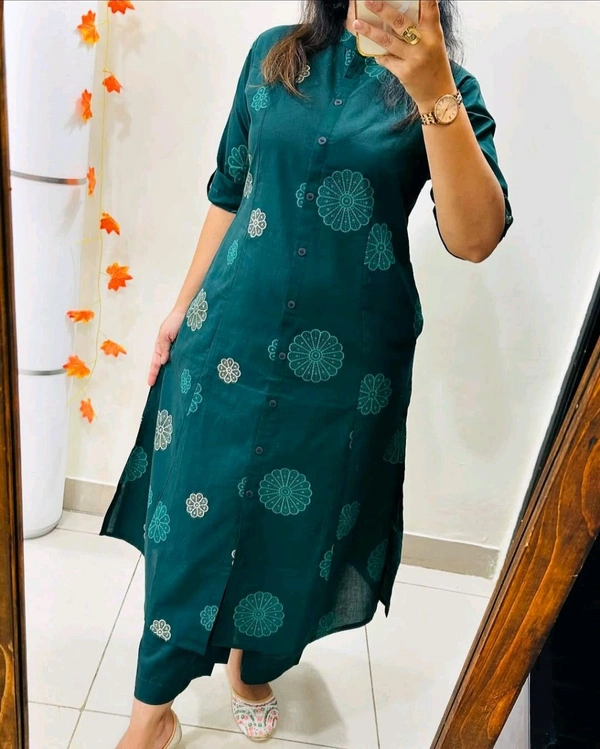 LCJ 5616 *Premium Colity cotton kurti Palazza set  - L-40