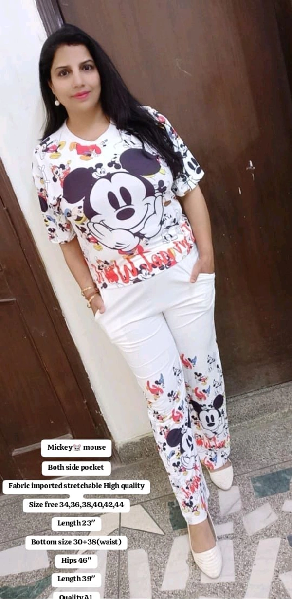 KD18  5623 Mickey 🐭 mouse 
Both side pocket imported stretchable High quality 
 - White, 38-