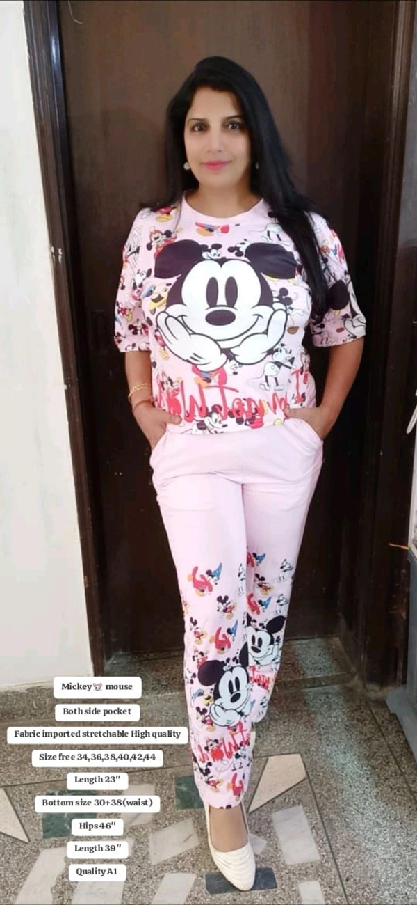 KD18  5623 Mickey 🐭 mouse 
Both side pocket imported stretchable High quality 
 - Light pink, 38-