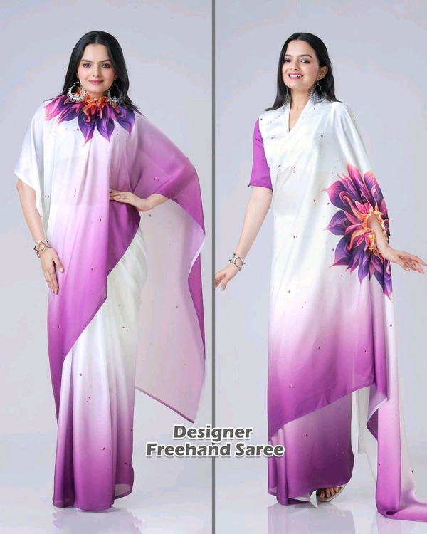 DSS 5627  One More Super Hit FreeHand Heavy Satin Silk Saree Design Launch*
  - Purple, 2XL-44