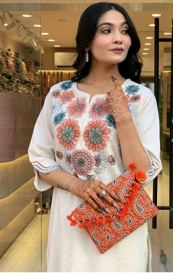 SF5 5630   Chic Brush Printed Co-ord Sets  South Cotton flex Work: Embroidery - XL-42