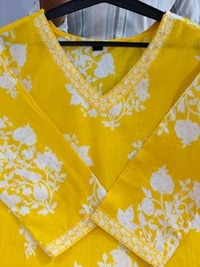 SF5 5632 Pure Heavy Cotton*kurti  Pant With Duptta 
 - 2XL-44