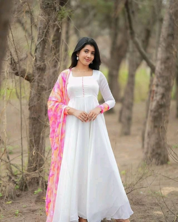 DSS 5633 Soft Georgette SLPASH ANARKALI Kurta Pant With Duptta 
 - L-40