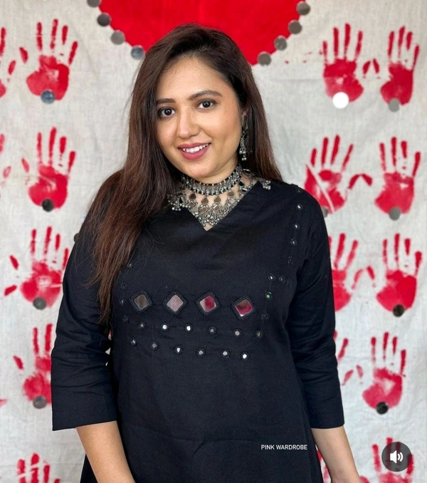 SF5 5634   New cotton Party Wear Look New A-line kurta with palzaa a-line Hand Work  kurta with palzaa set
 - L-40
