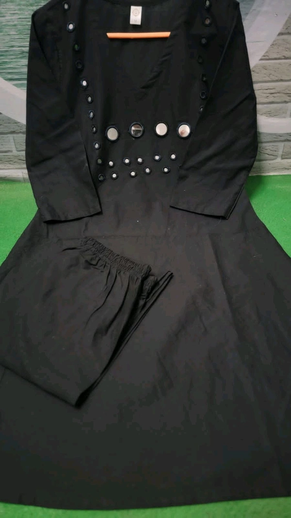 SF5 5634   New cotton Party Wear Look New A-line kurta with palzaa a-line Hand Work  kurta with palzaa set
 - XL-42