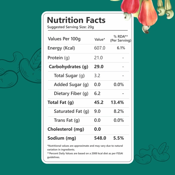 Nutriwow Premium Classic Roasted & Salted Cashew & Premium Whole Cashews | Kaju | 400g (200g each) - 400g