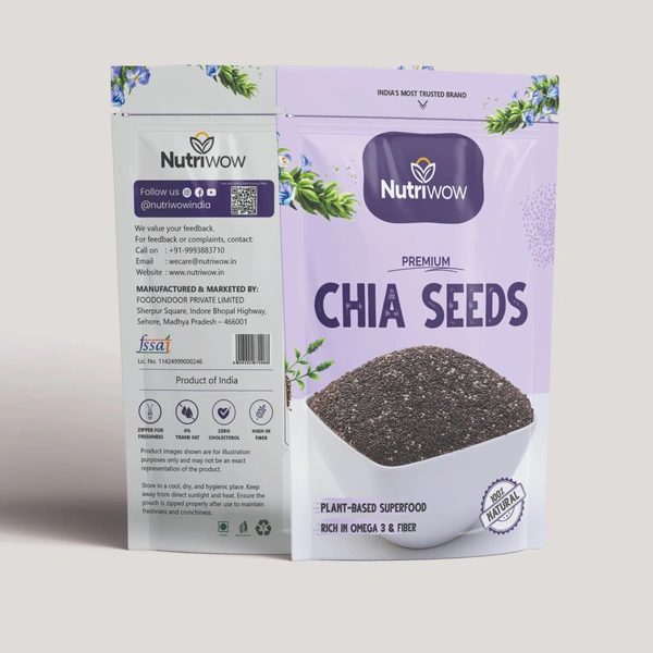 Nutriwow Premium Chia Seed | 500g (250g Pack of 2) - 500g