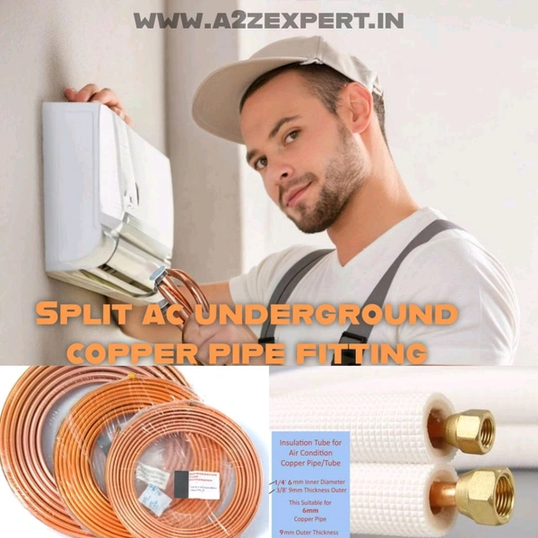 Split Ac Copper Pipe Fitting Price Per Feet - 1/2 1/4, Flush Orange