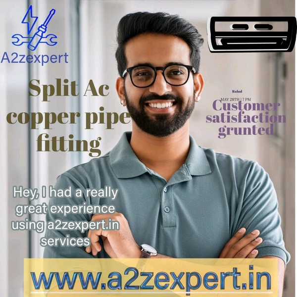 Split Ac Copper Pipe Fitting Price Per Feet - 1/2 1/4, Flush Orange