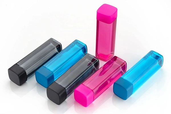 1000ml Square Shape Plastic Water Bottle With Square Cap(Pack Of 3 )