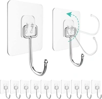 10079 Heavy Duty Waterproof and Rustproof Wall Hooks Multipurpose (5pcs Set) Upto 10KG - 5pcs
