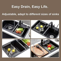 Adjustable Stainless Steel Drainer Basket Drain Tray