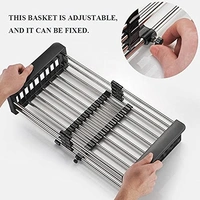 Adjustable Stainless Steel Drainer Basket Drain Tray