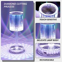 Diamond Crystal Lamp 16 Color Changing RGB Touch+Remote Control (1pc)