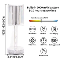 Diamond Crystal Lamp 16 Color Changing RGB Touch+Remote Control (1pc)