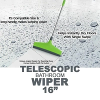 Ganesh Telescopic Bathroom Wiper 16 Inch (40 cm) with Steel Handle for Home and Office Floor Cleaning