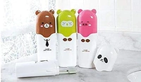Teddy Cartoon Shape Toothbrush Holder 1pcs