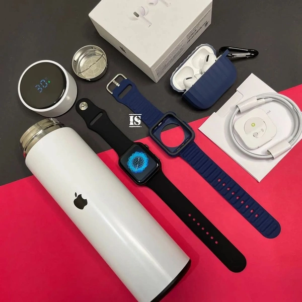 APPLE SERIES 7 WATCH AND AIRPODS PRO + TEMPRATURE WATER BOTTLE 
