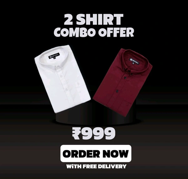 2 Shirt Combo Offer, Skiyex Original Cotton full Sleeves Shirt - Xl