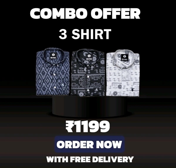 3 Shirt Combo Offer, Skiyex Original Cotton full Sleeves Shirt - Xl