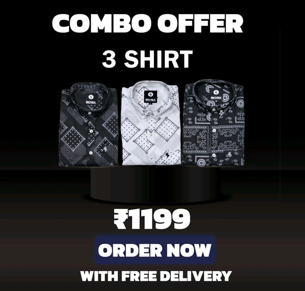 3 Shirt Combo Offer, Skiyex Original Cotton full Sleeves Shirt - Xl