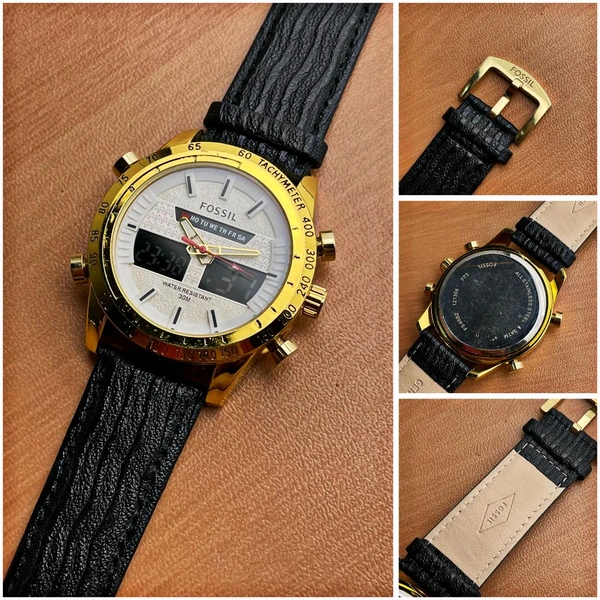 ANALOG AND DIGITAL BEST QUALITY QUARTZ MOVEMENT WATCH FOR MEN - Gold