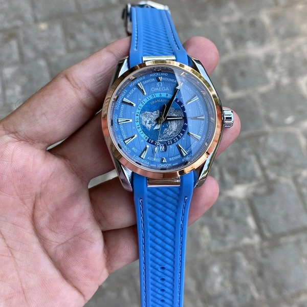 Analog Aqua Terra 150m Co-axial Master Chronometer Gmt Worldtimer Quartz Movement Watch - SRM2