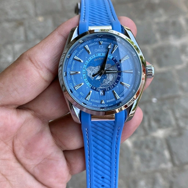 Analog Aqua Terra 150m Co-axial Master Chronometer Gmt Worldtimer Quartz Movement Watch - SRM4