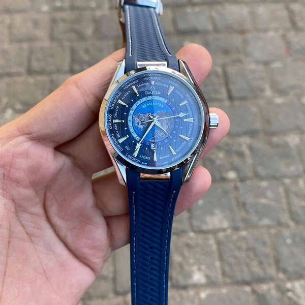 Analog Aqua Terra 150m Co-axial Master Chronometer Gmt Worldtimer Quartz Movement Watch - SRM7