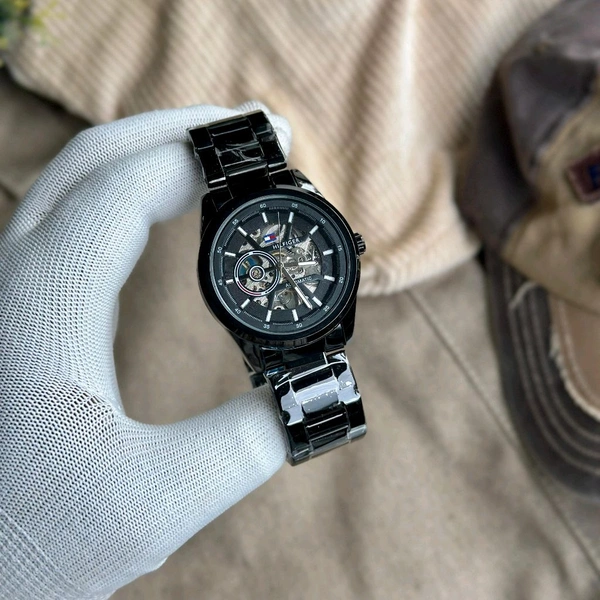 Analog Automatic Top Quality Collection With High Quality Strap Best Finishing Body & Case - Black