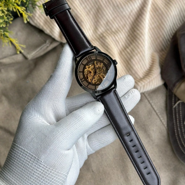 Analog Automatic Top Quality Collection With High Quality Strap Best Finishing Body & Case - Black