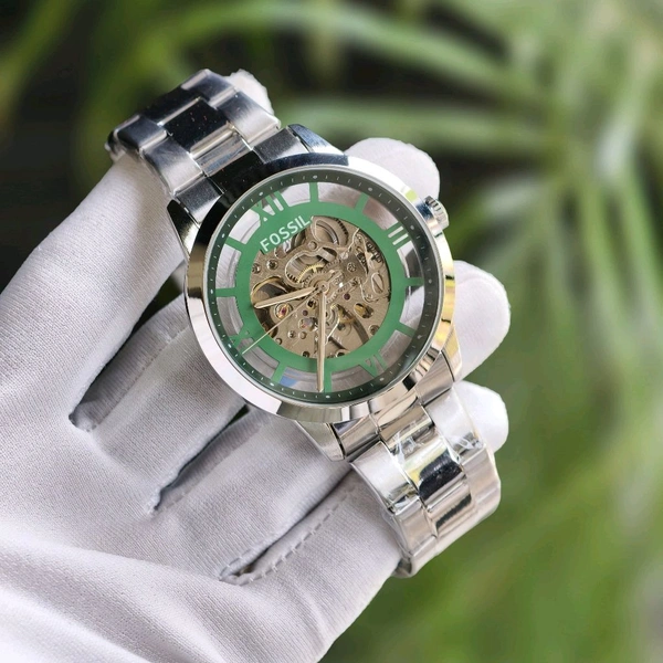 Analog Automatic Top Quality Collection With High Quality Strap Best Finishing Body & Case - Green