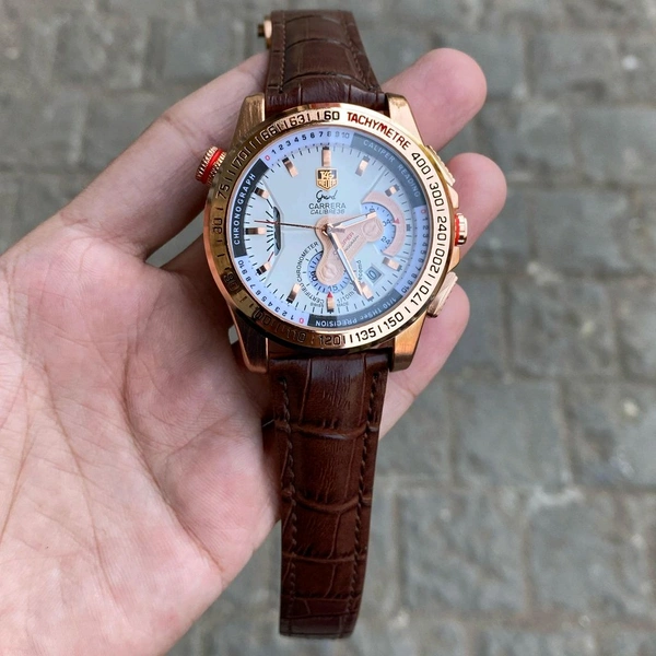 Analog Carrera Calibre 36 Heavy Quality Stop Watch Quartz Machinery Watch - SRB1