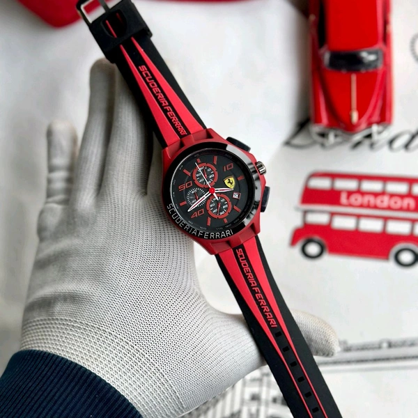 Analog Chronograph Top Quality Collection With High Quality Strap Best finishing Body & Case - Black