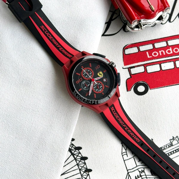 Analog Chronograph Top Quality Collection With High Quality Strap Best finishing Body & Case - Black