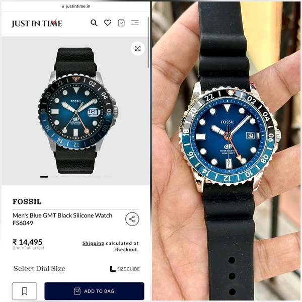 Analog FS6049 GMT Guaranteed Powerful Original Quartz Machinery Watch