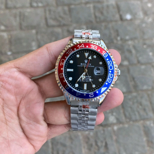 Analog Gmt Master All Working Highest Quality Stainless Steel Bracelet Watch - STR4