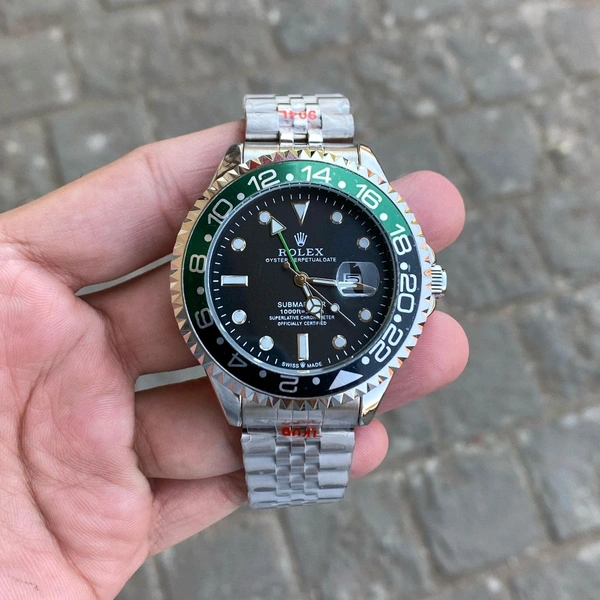 Analog Gmt Master All Working Highest Quality Stainless Steel Bracelet Watch - STR6