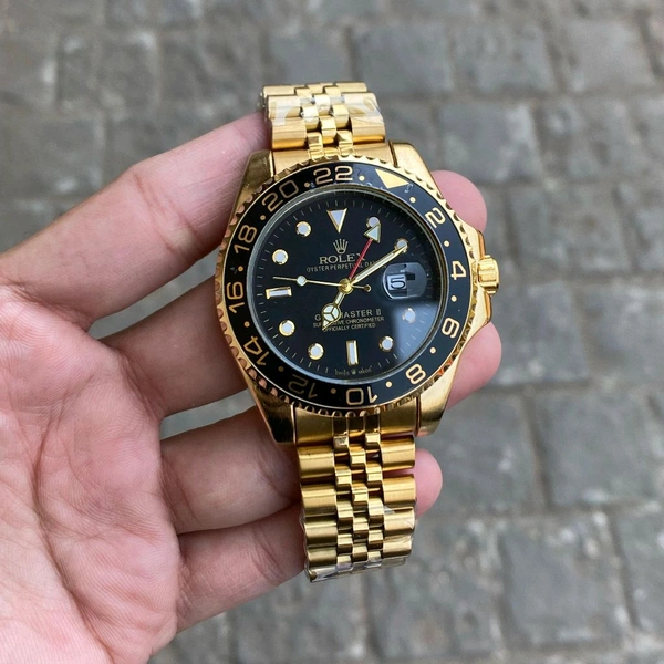 Analog Gmt Master All Working Highest Quality Stainless Steel Bracelet Watch - SRV3