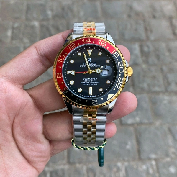 Analog Gmt Master All Working Highest Quality Stainless Steel Bracelet Watch - SRV4