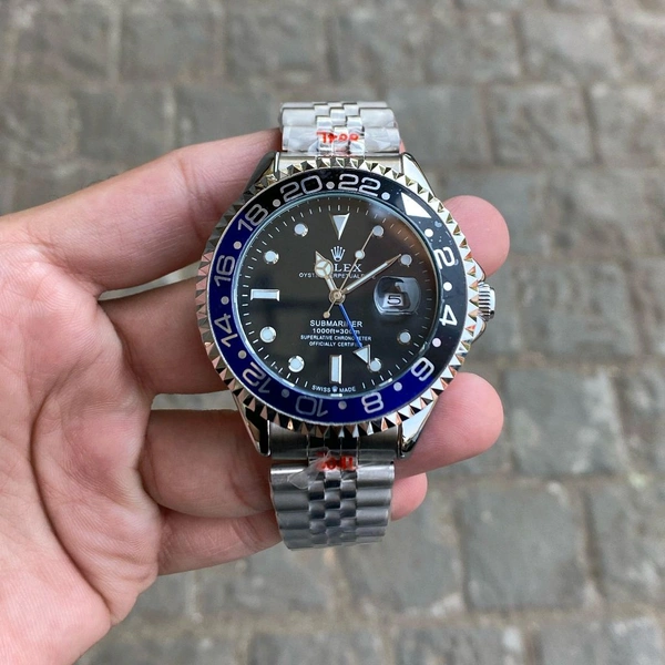 Analog Gmt Master All Working Highest Quality Stainless Steel Bracelet Watch - SRV6