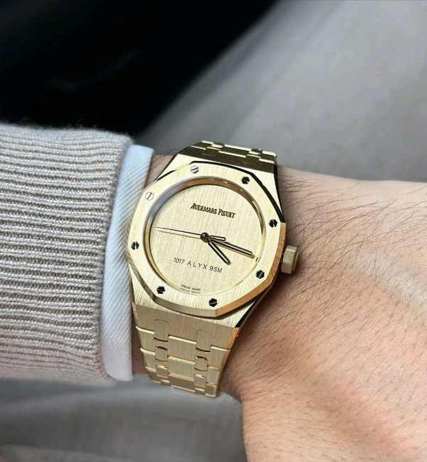 Analog Oak Gold 1017 ALYX 9SM High quality Limited Edition High End Original Japanese Quartz Machinery Watch