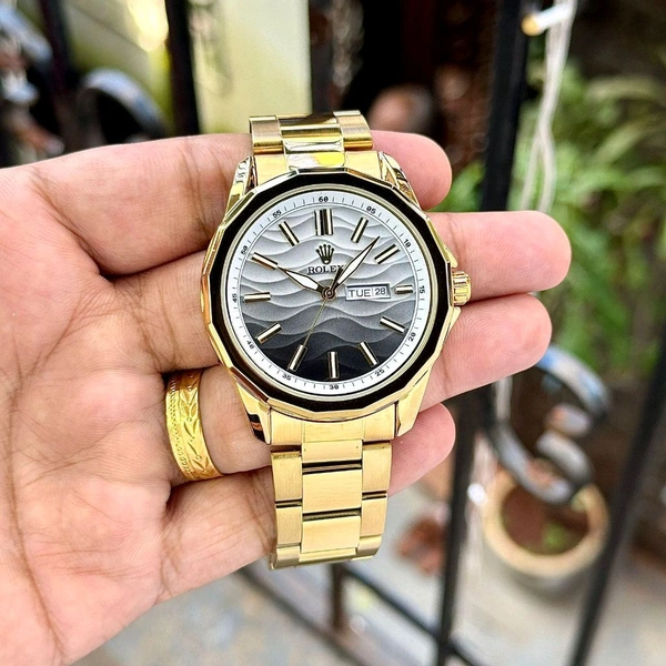 Analog OP Day Date High Quality Quartz Movement Watch | Day And Date Working For Men