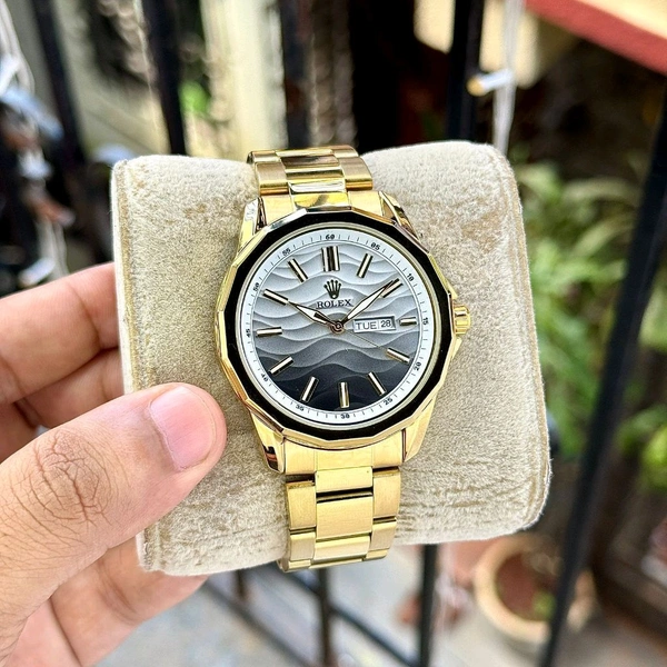 Analog OP Day Date High Quality Quartz Movement Watch | Day And Date Working For Men